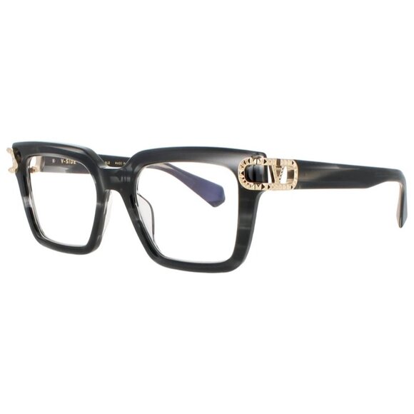 NEW VALENTINO EYEGLASSES V-SIDE  VLX-131A SQUARE WOMEN BLACK EYEWEAR - Picture 2 of 4